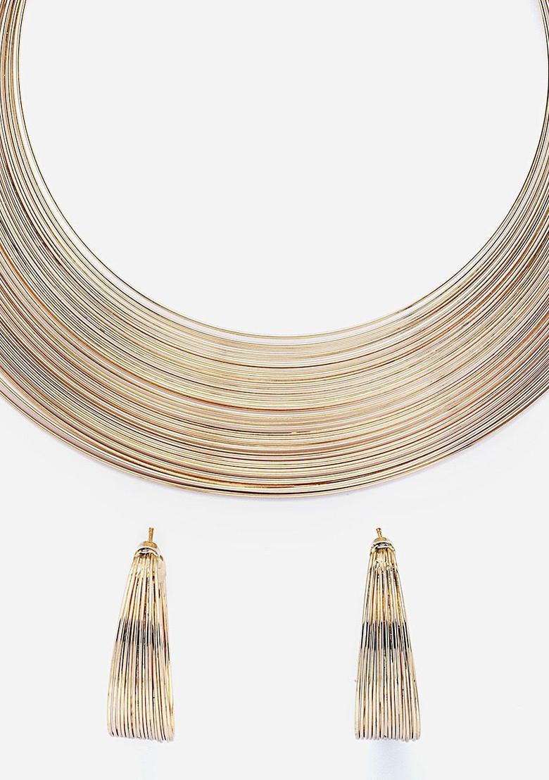 18Kt Gold Plated Stainless Steel Tarnish Free Waterproof Jewellery Set