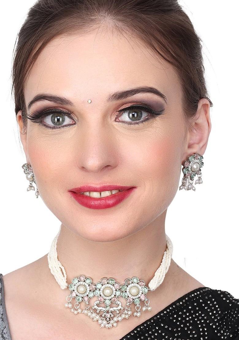 Gold Plated Pearls Bedded Jewellery Set