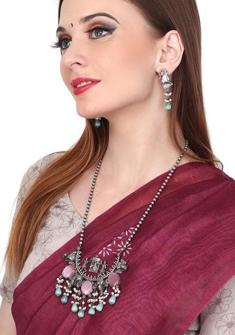 Oxidised Silver Plated Jewellery Set