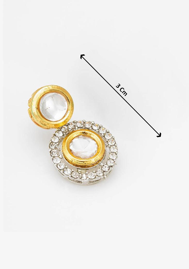 Gold Plated Kundan Studded And Beaded Jewellery Set