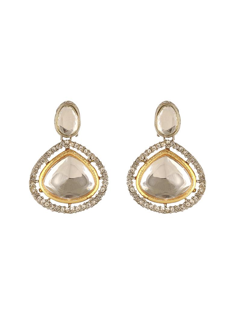 Multi Gold Platedaustrian Diamond Studded And Beaded Jewellery Set With Maangtikka