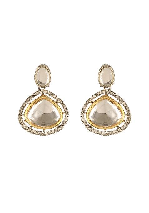 Multi Gold Platedaustrian Diamond Studded And Beaded Jewellery Set With Maangtikka