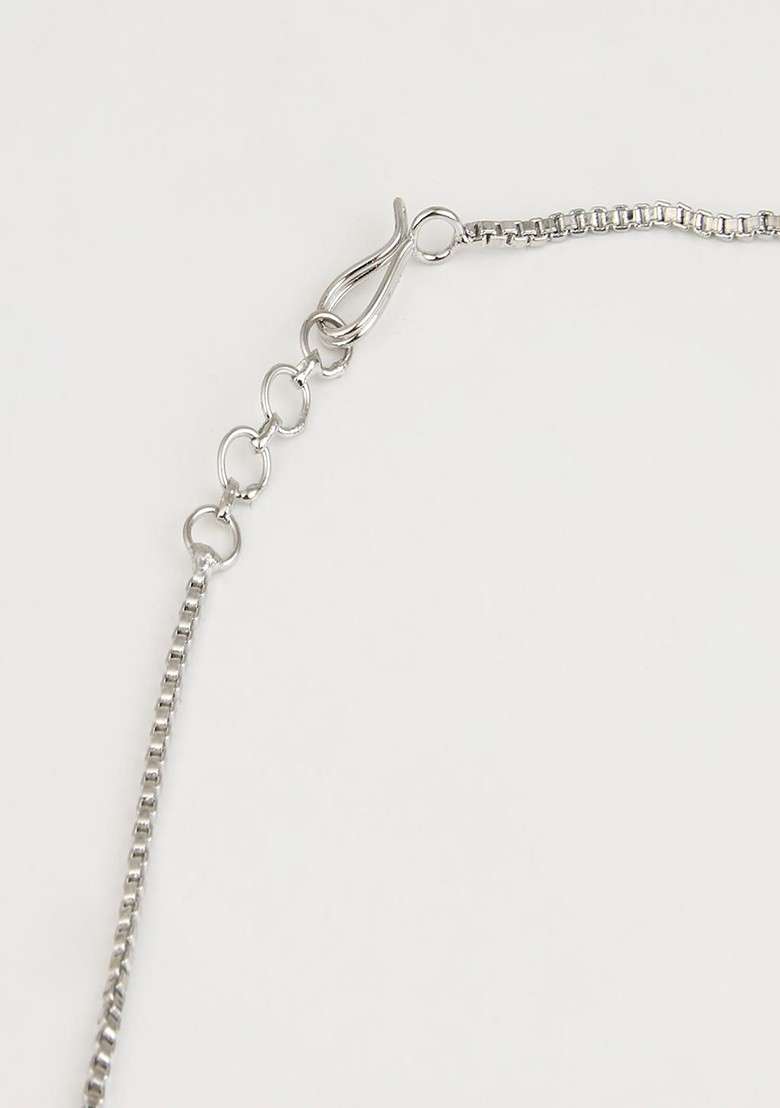 Rhodium Plated Cubic Zirconia Studded Jewellery Set - Indya