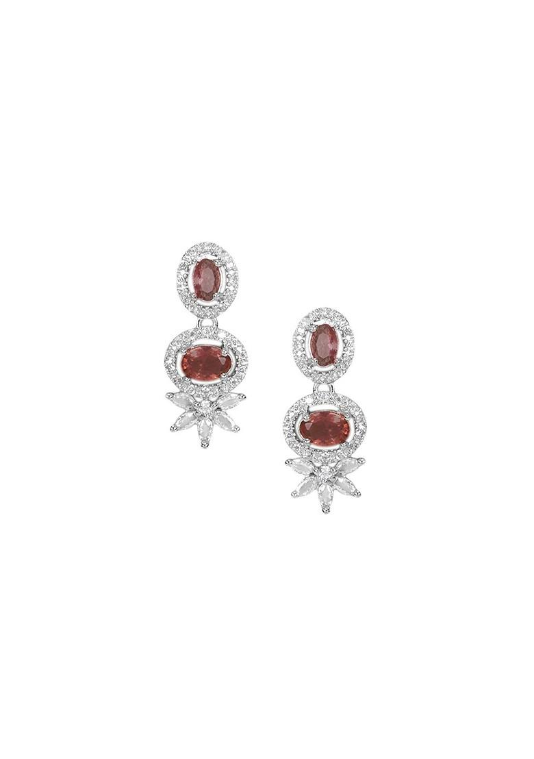 Silver Plated Ad Stone Studded Jewellery Set