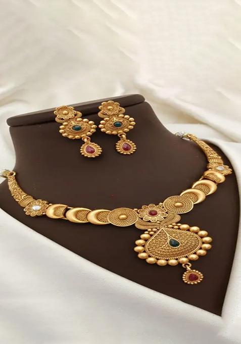 Gold Plated Alloy Designer Necklace Style 2 For Women