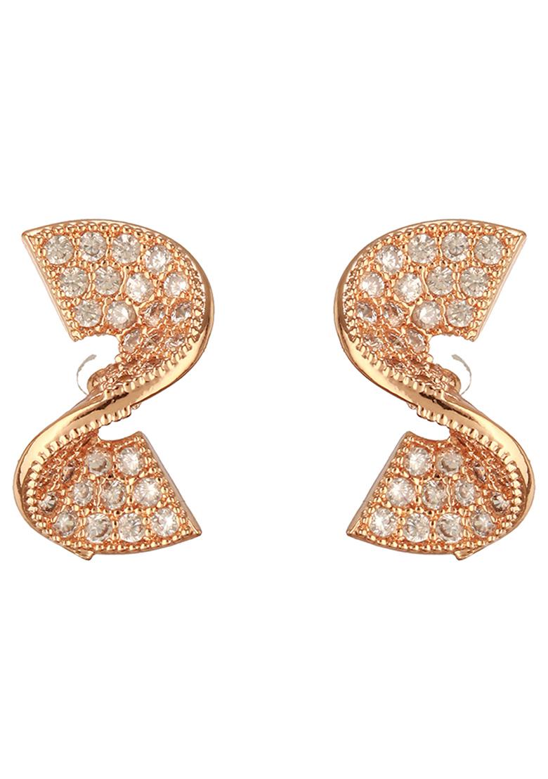 Rose Gold Plated Mangalsutra With Earrings