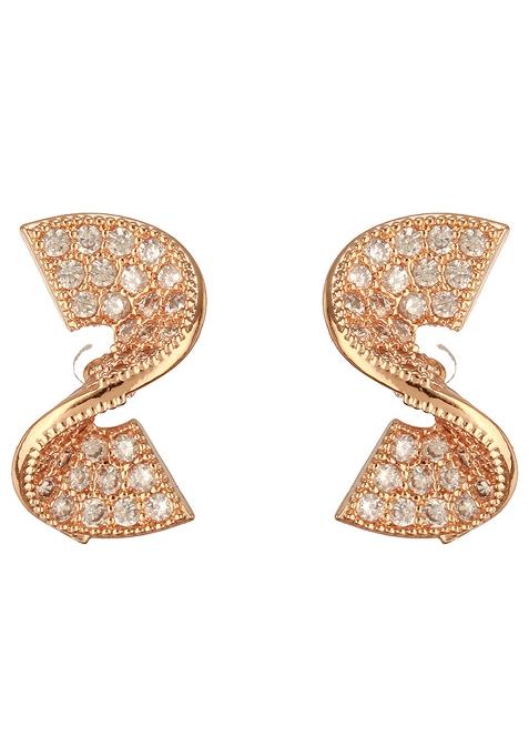 Rose Gold Plated Mangalsutra With Earrings