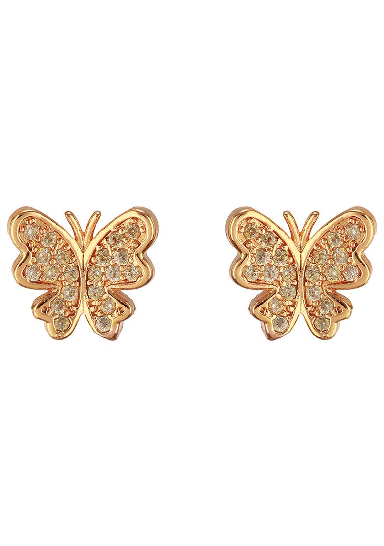 Rose Gold Plated Mangalsutra With Earrings