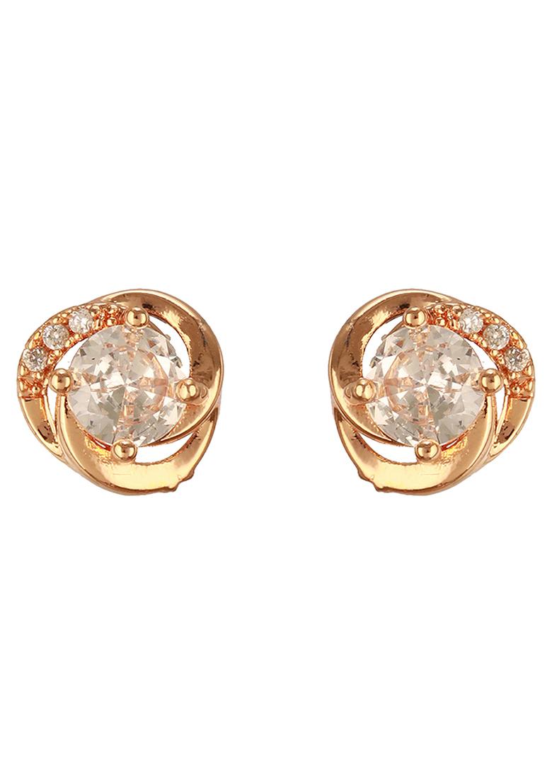 Rose Gold Plated Mangalsutra With Earrings