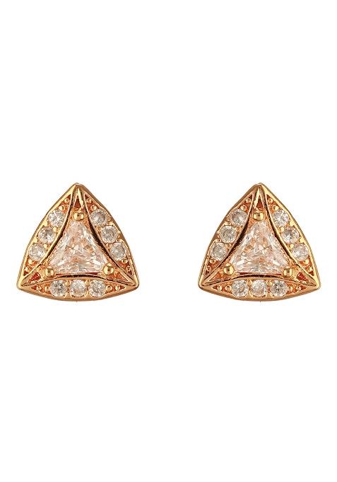 Rose Gold Plated Mangalsutra With Earrings