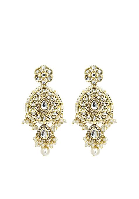 Gold Plated Kundan Studded Floral Choker Set