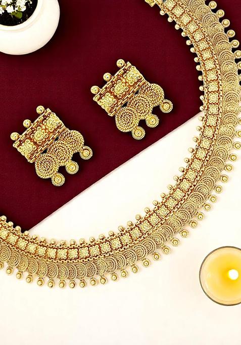Gold Plated South Indian Necklace Set