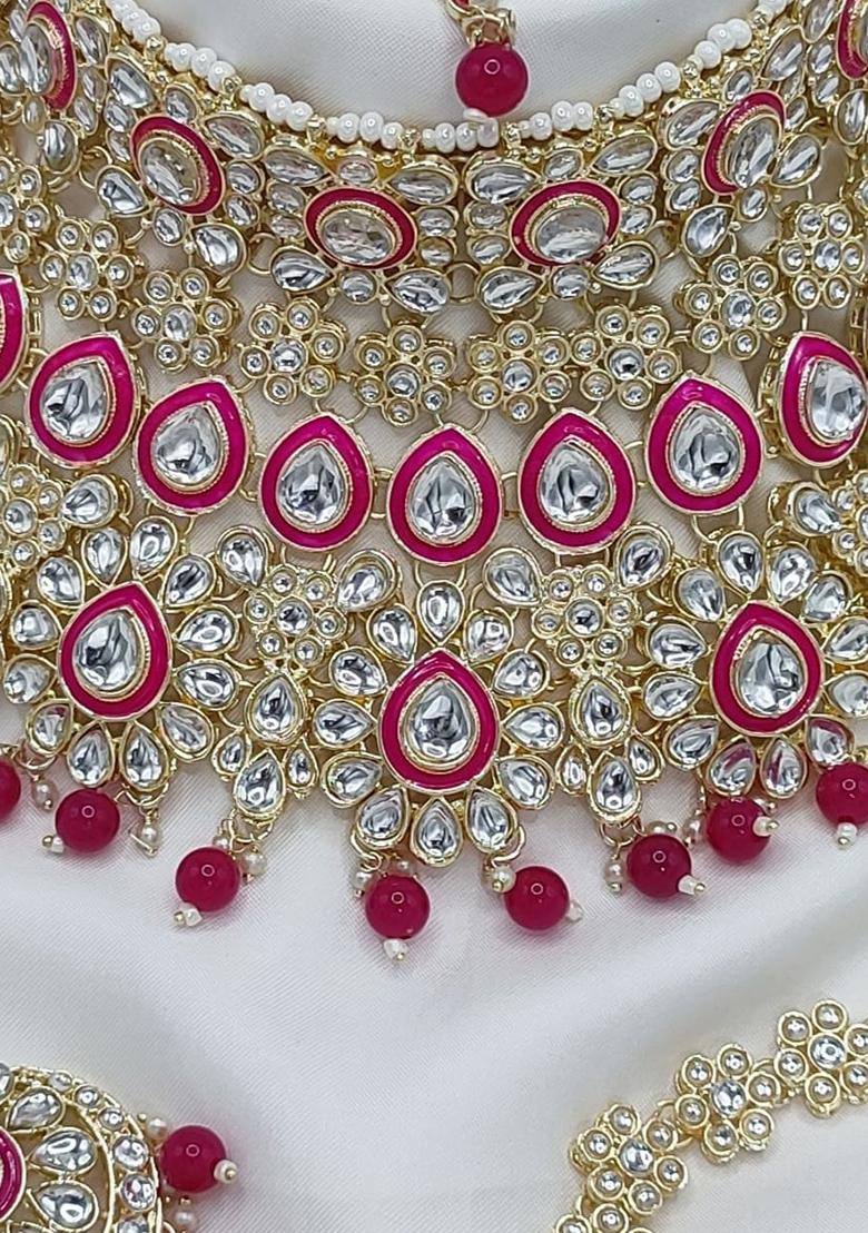 Alloy Gold Plated Rani Bridal Jewelery Set