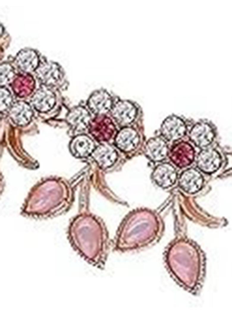 Rose Gold Brass Choker Necklace Set