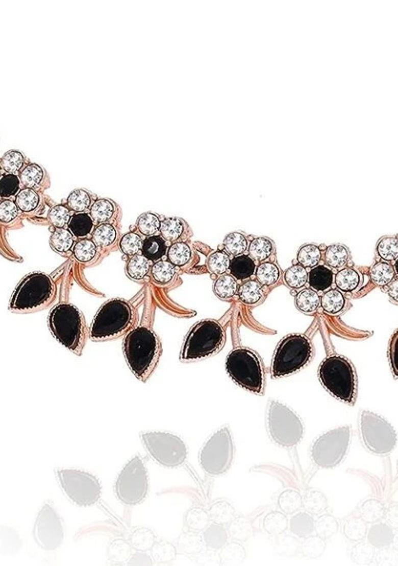 Black Brass Choker Necklace Set