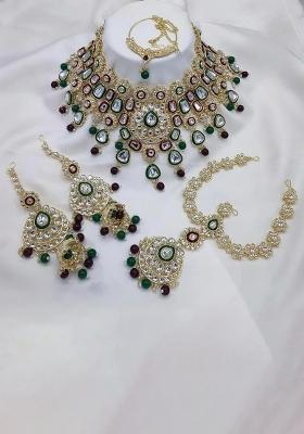 Multicolor Alloy Choker Necklace Set