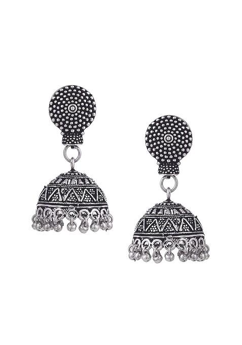 Silver Plated Oxidised Jewellery Set