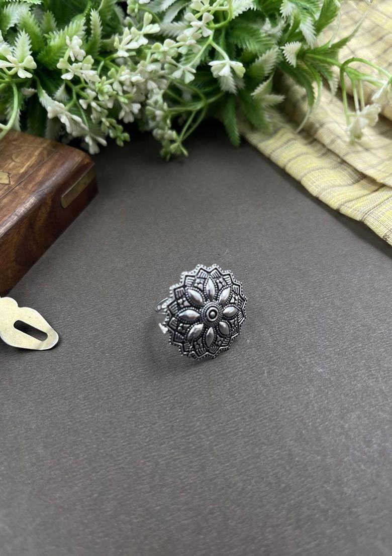 Silver Plated Oxidised Jewellery Set