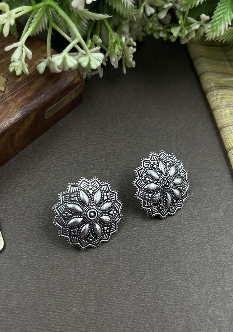 Mahek Silver Plated Oxidised Jewellery Set