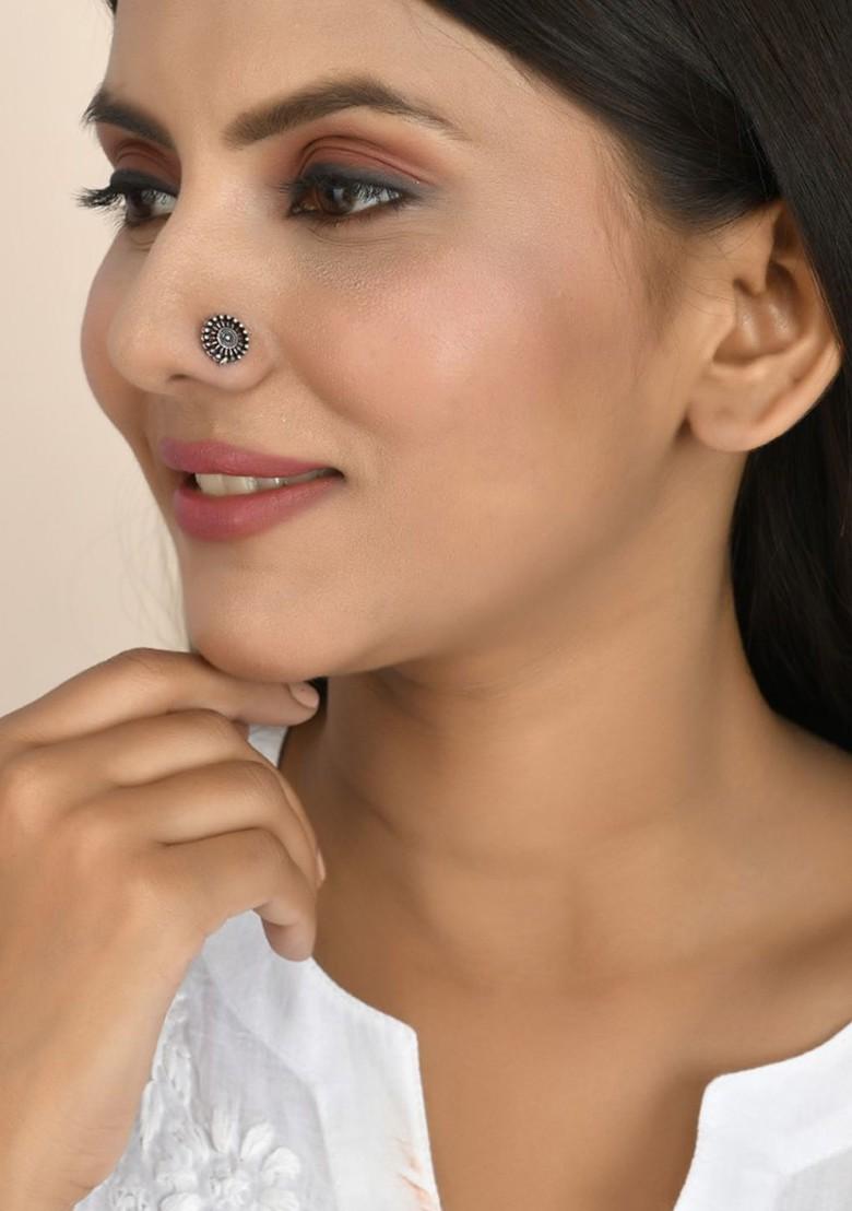 Mahira Silver Plated Oxidised Necklace Jewellery Set