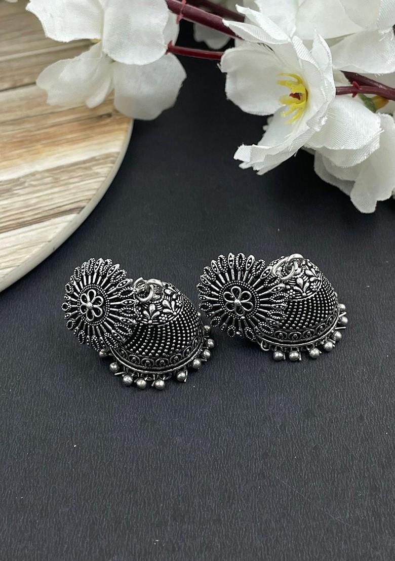 Silver Plated Oxidised Jewellery Set