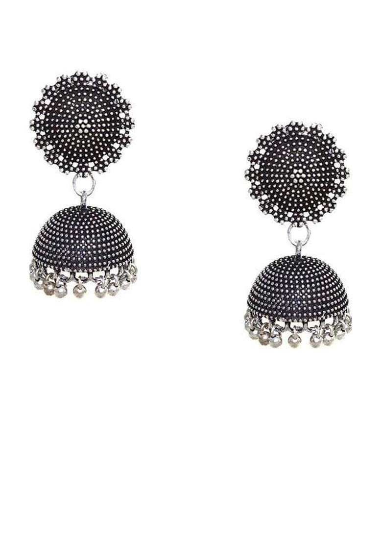 Silver Plated Oxidised Jewellery Set - Indya