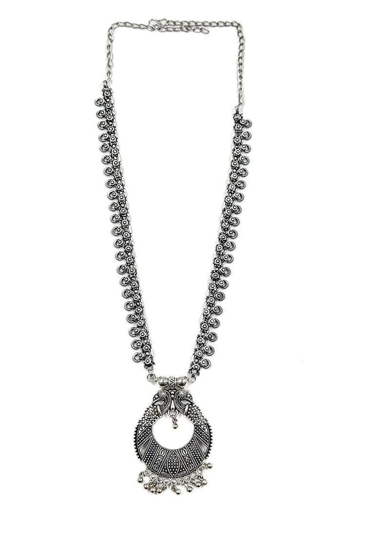 Silver Plated Oxidised Jewellery Set