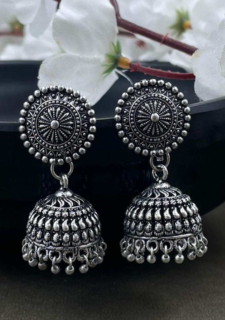 Devika Spring Silver Plated Oxidised Jewellery Set