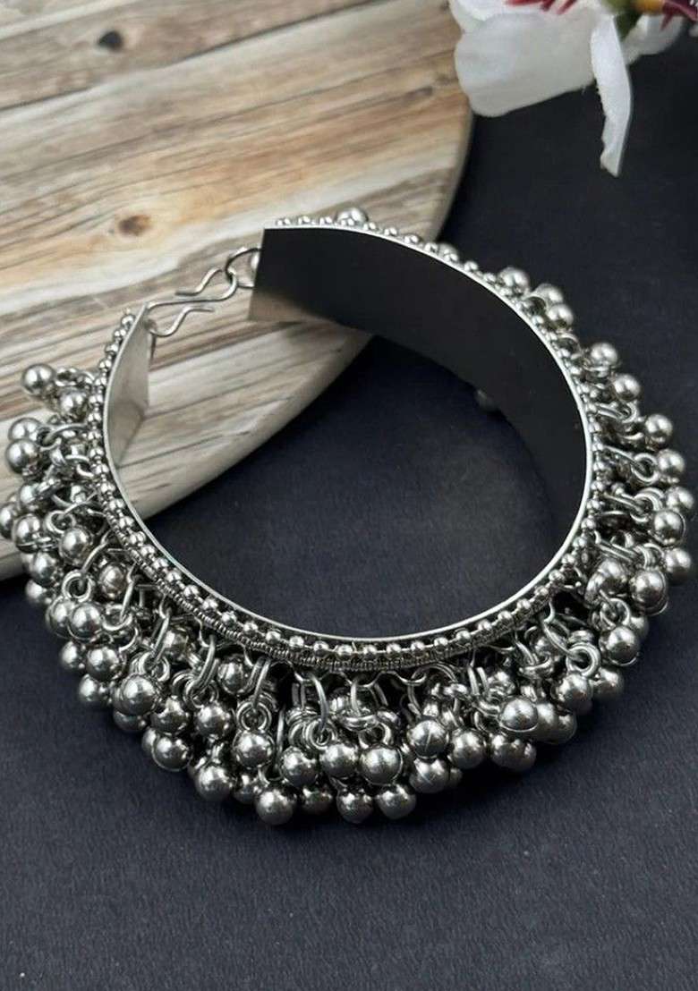 Silver Plated Oxidised Jewellery Set - Indya