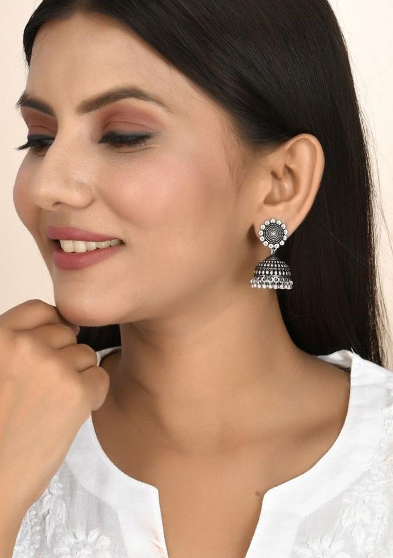 Silver Plated Oxidised Jewellery Set