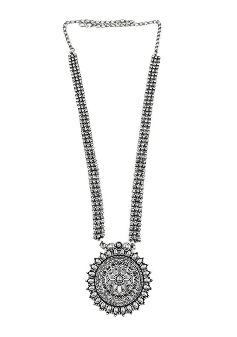 Silver Plated Oxidised Jewellery Set