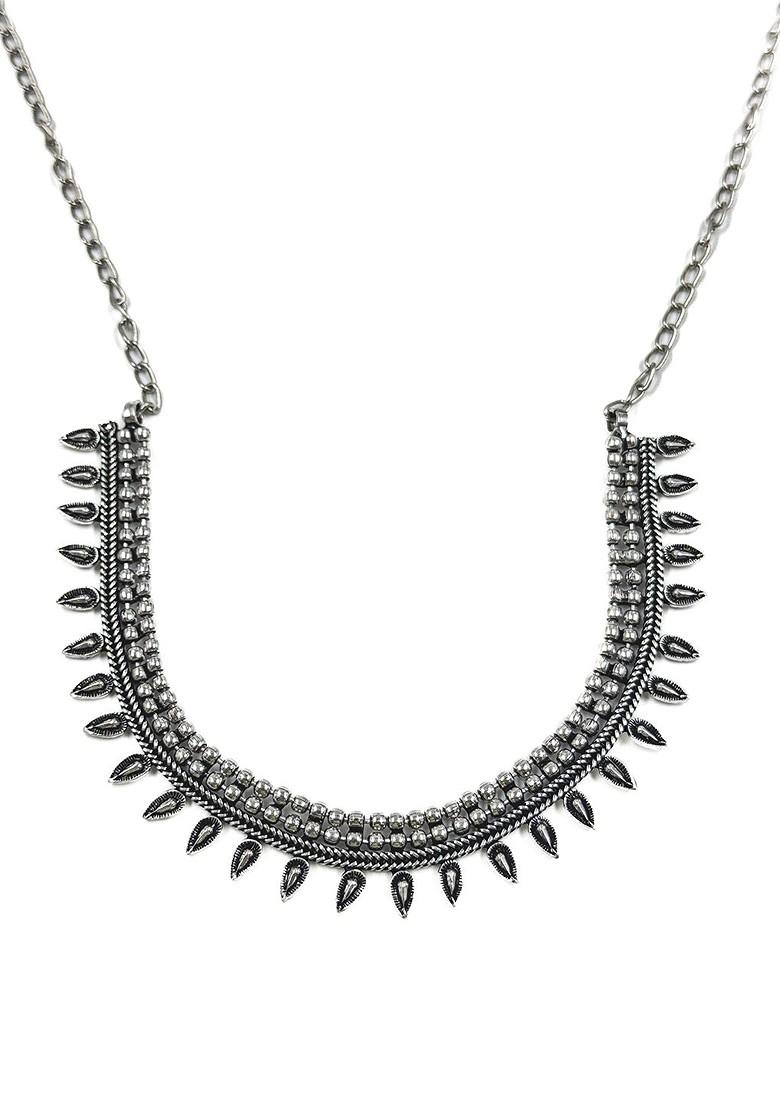 Silver Plated Oxidised Jewellery Set