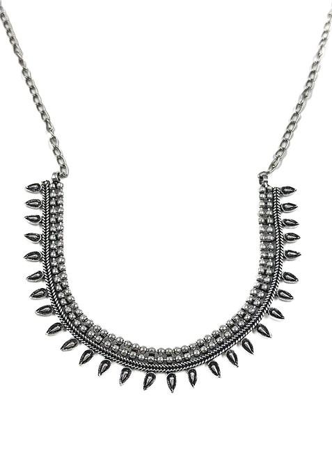 Silver Plated Oxidised Jewellery Set