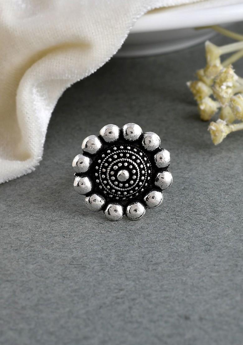 Silver Plated Oxidised Jewellery Set