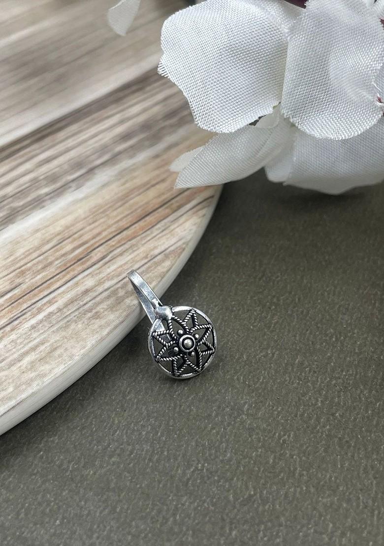 Silver Plated Oxidised Kusha 2 Line Mala Jewellery Set