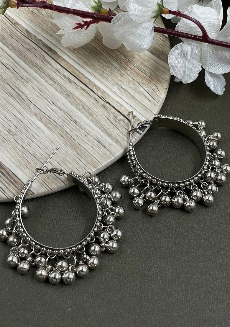 Kaveri Silver Plated Oxidised Necklace Jewellery Set