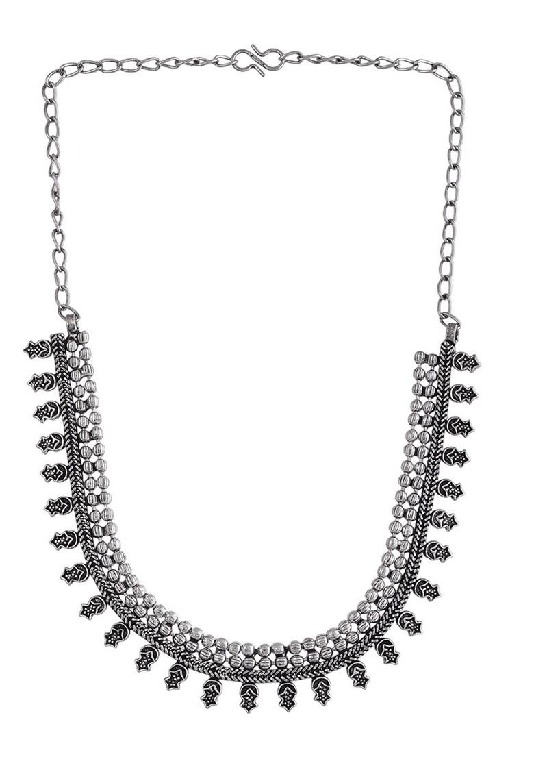 Silver Plated Oxidised Jewellery Set