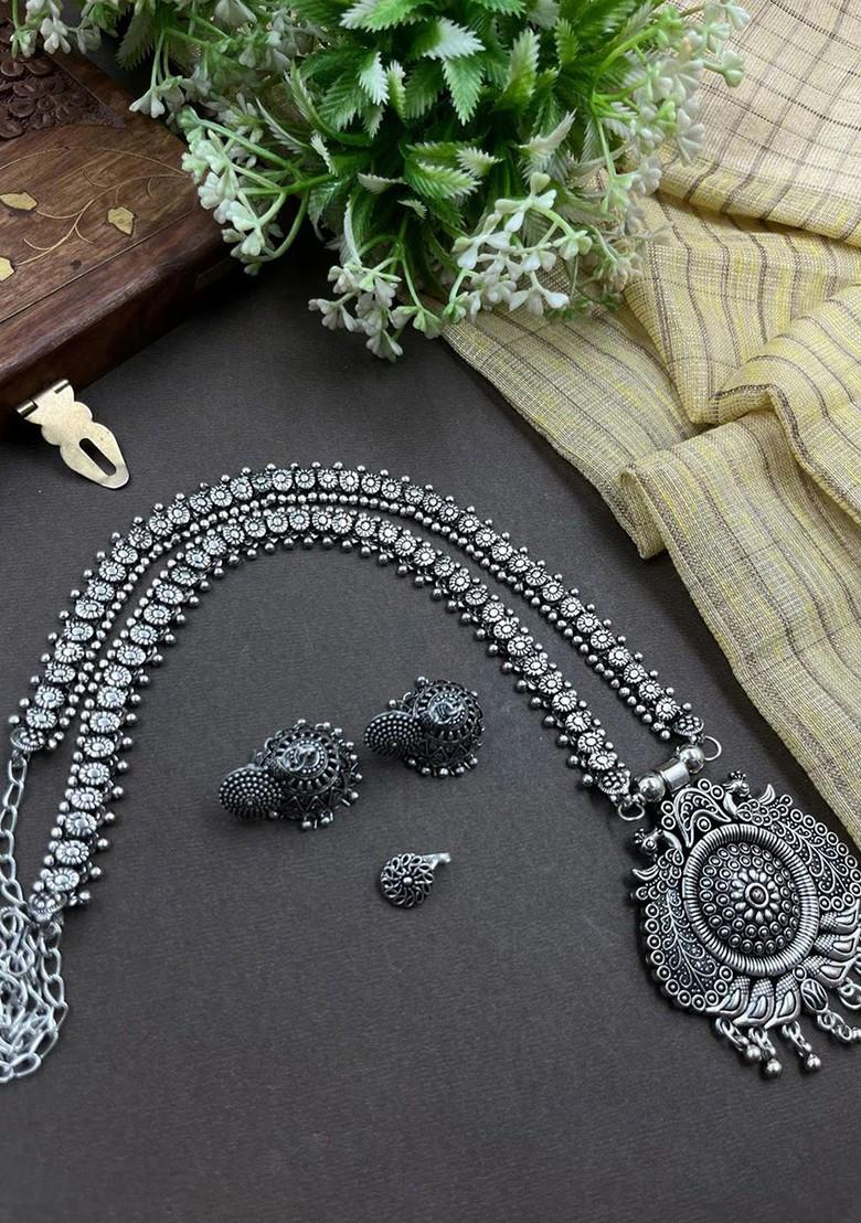 Beaded Oxidised Jewellery Set