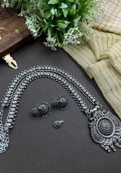 Beaded Oxidised Jewellery Set