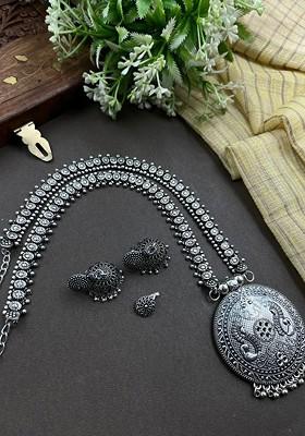 Beaded Oxidised Jewellery Set