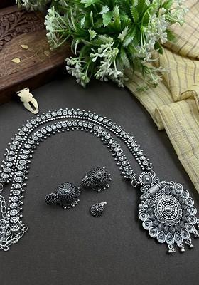 Beaded Oxidised Jewellery Set
