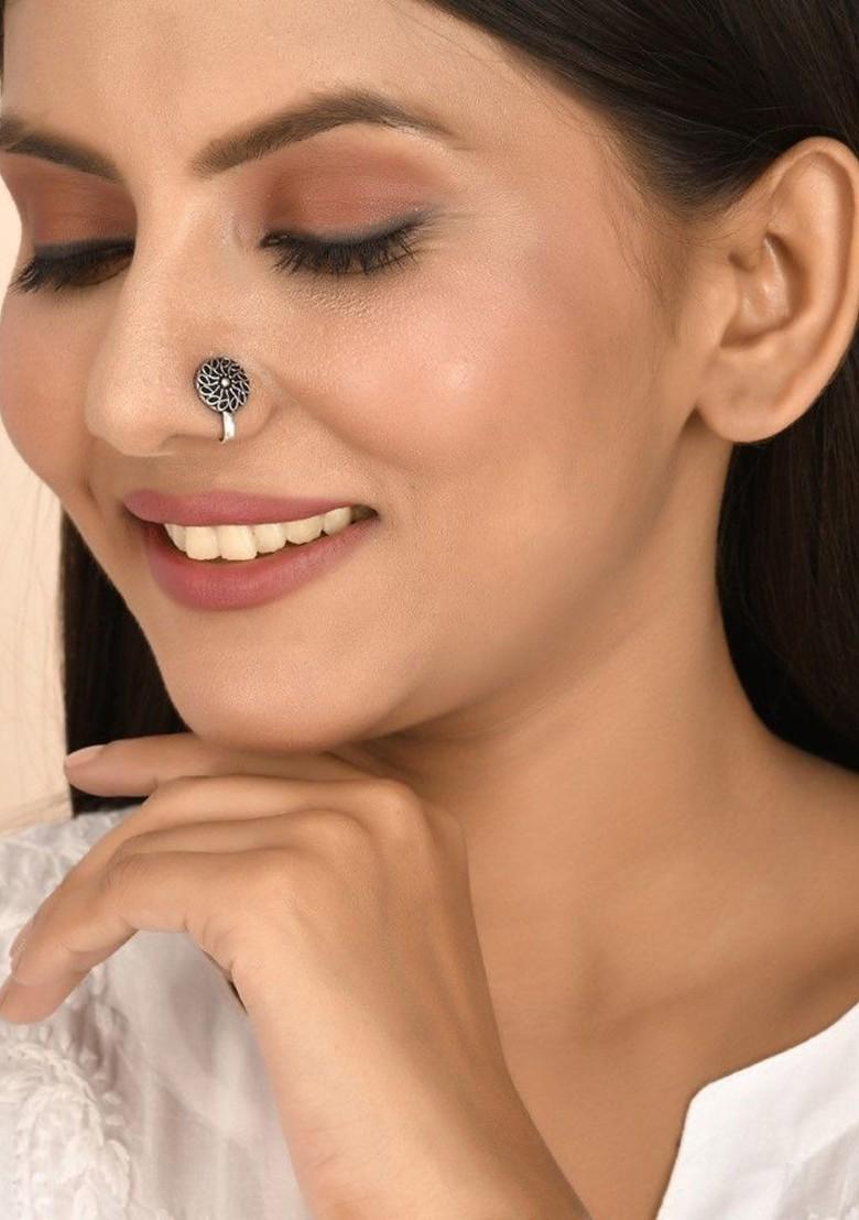 Namrata Silver Plated Oxidised Necklace Jewellery Set