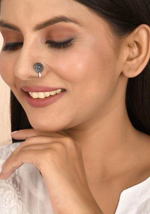 Namrata Silver Plated Oxidised Necklace Jewellery Set