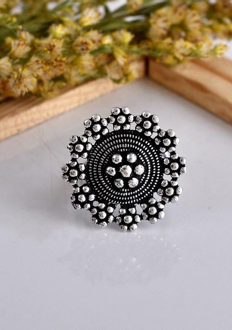 Amy Silver Plated Oxidised Jewellery Set