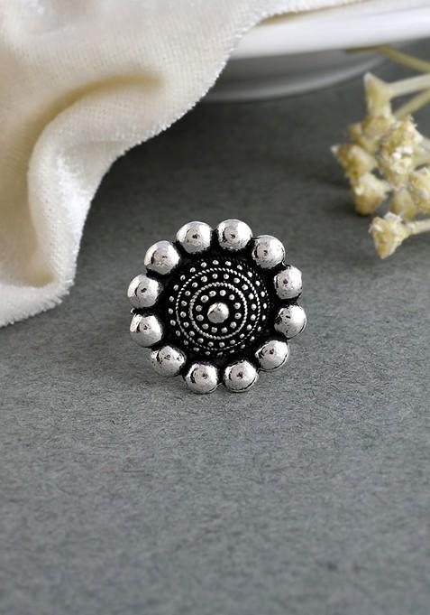 Silver Plated Oxidised Jewellery Set