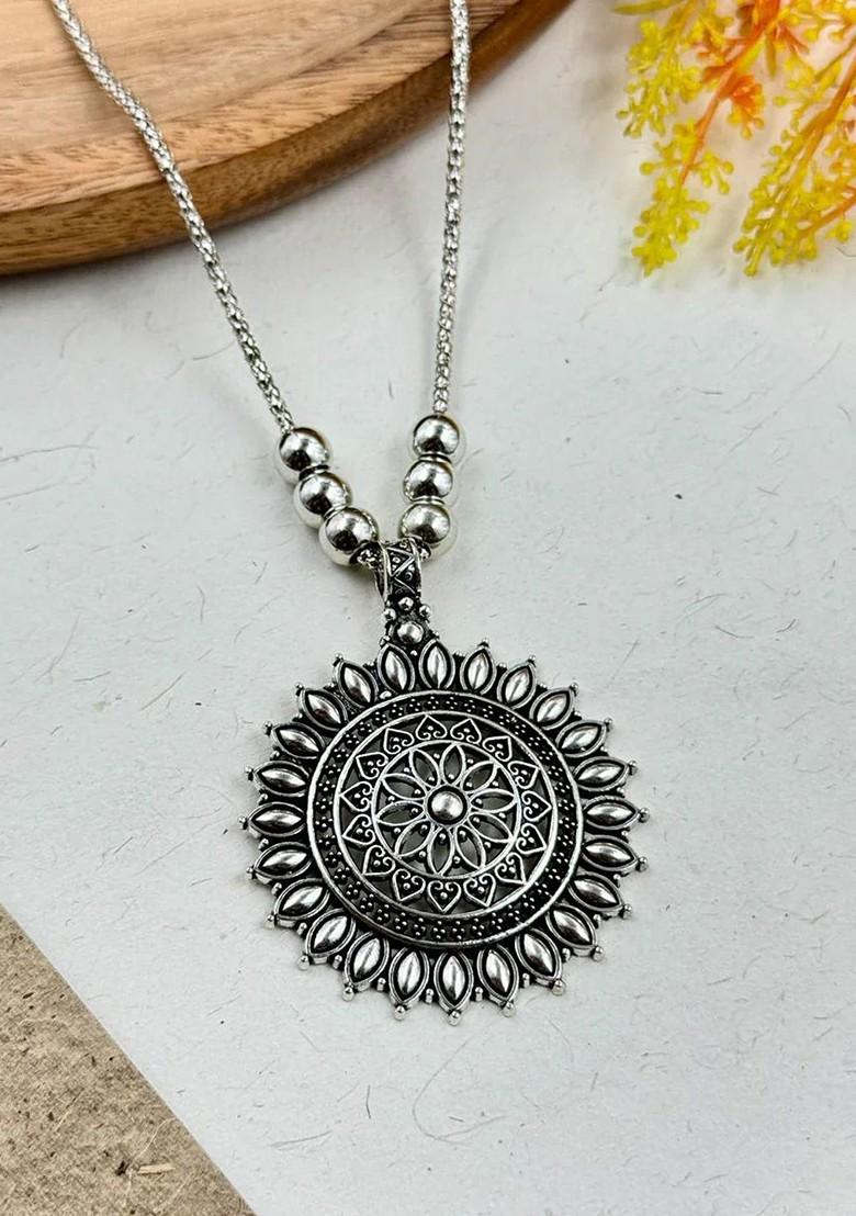 Silver Plated Oxidised Jewellery Set