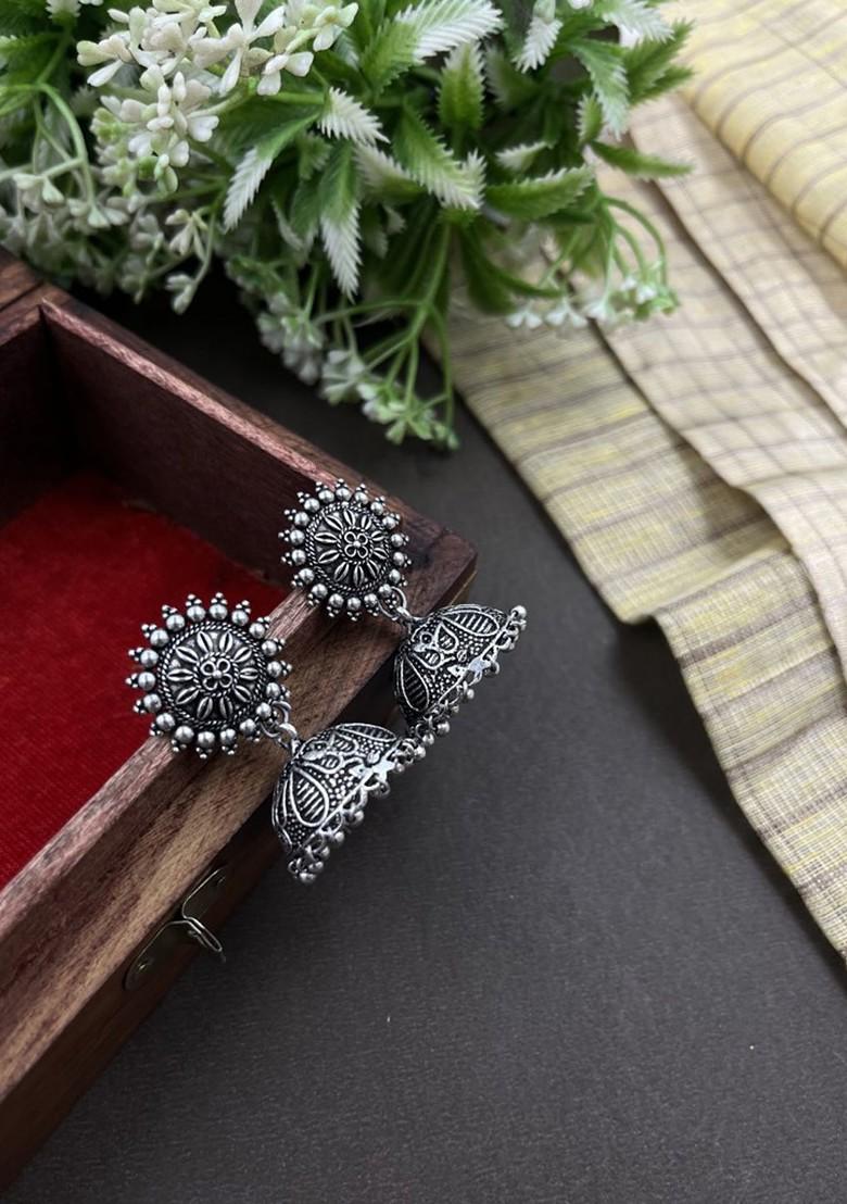 Silver Plated Oxidised Jewellery Set