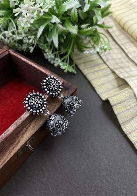 Silver Plated Oxidised Jewellery Set