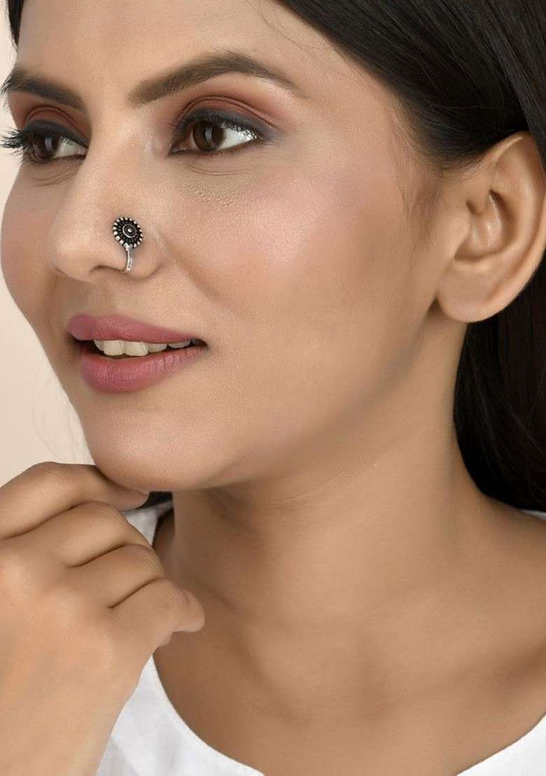 Silver Plated Oxidised Jewellery Set - Indya