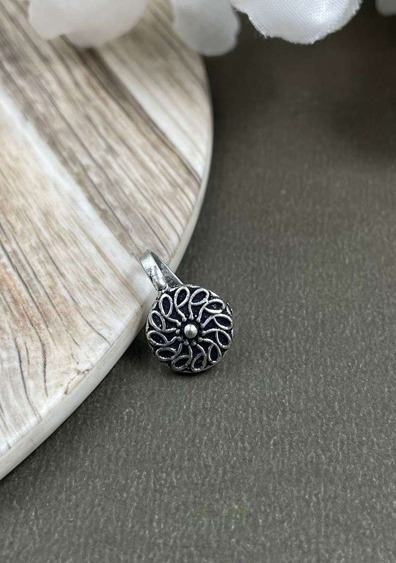 Silver Plated Oxidised Jewellery Set - Indya